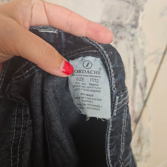 Vintage Jordache Women's Cargo Jeans Size 11/12 Dark Wash 100% Cotton Y2K - Picture 4 of 7